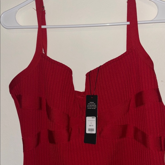 Fashion Nova Red Midi Dress - Picture 3 of 7